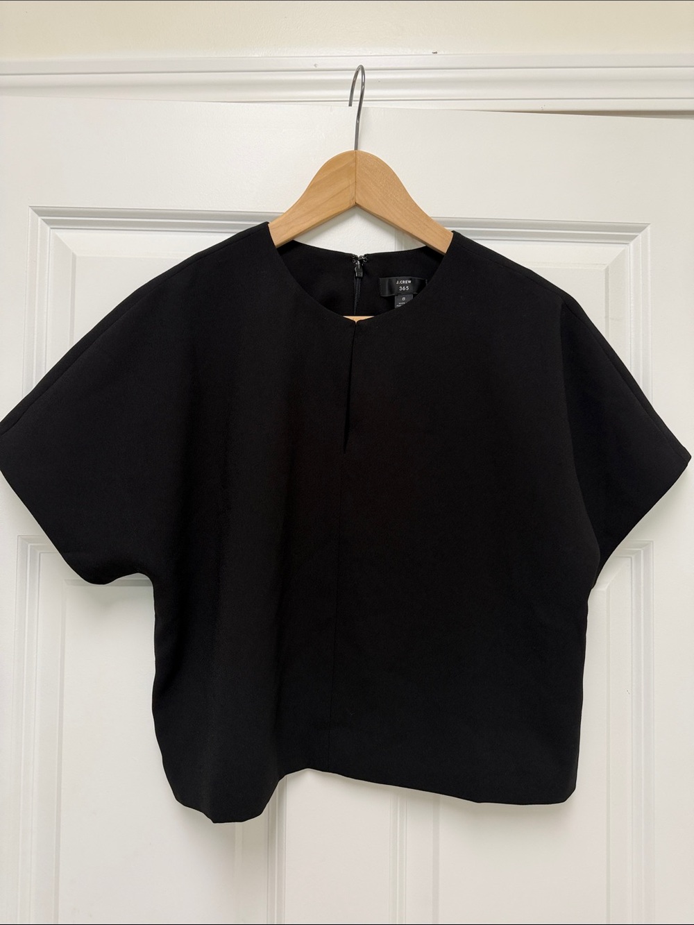 J.Crew Cropped Cap Sleeve Top in 365 Crepe Crepe Size 8
